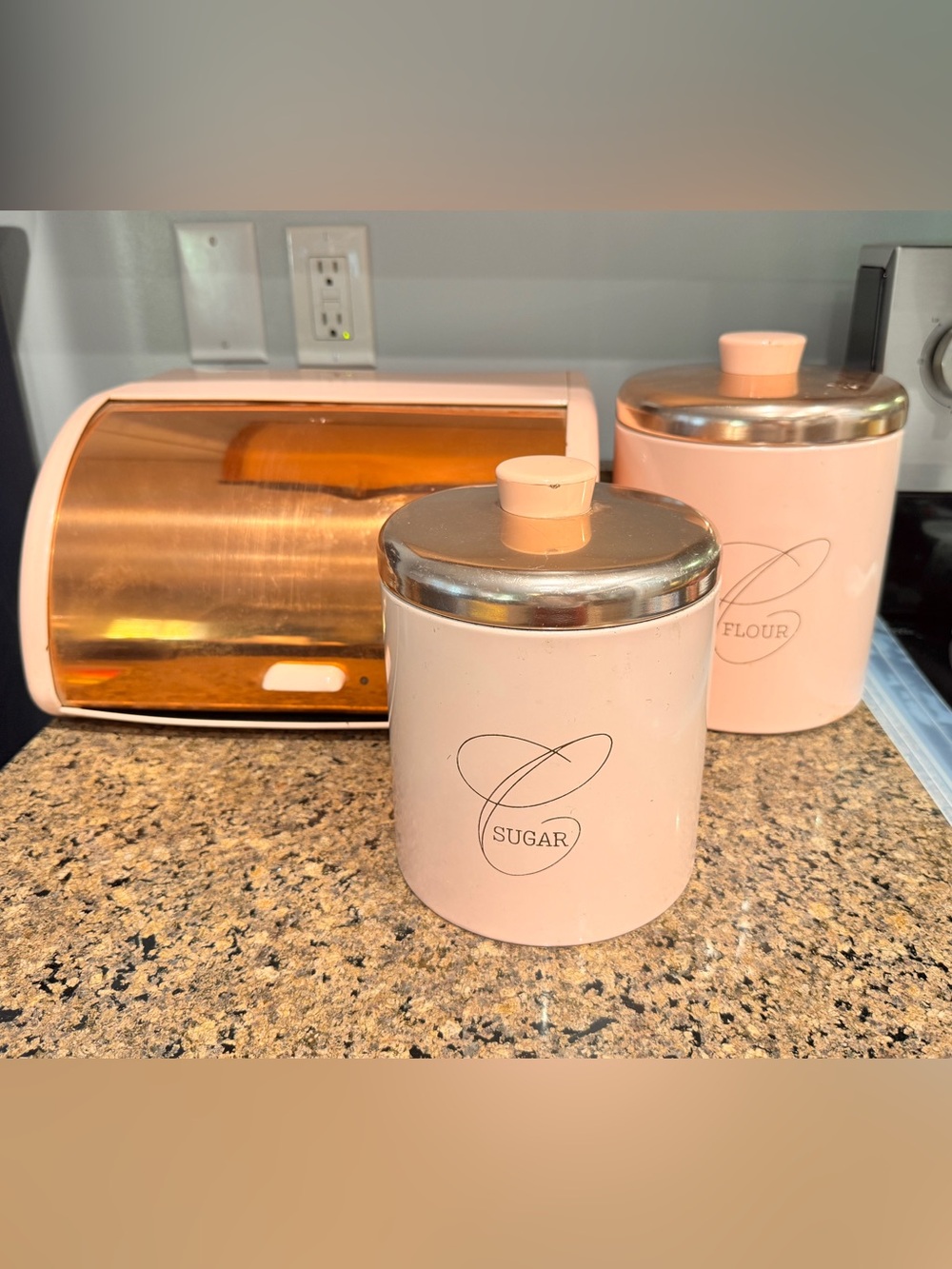 Vintage Bread Box, Canisters